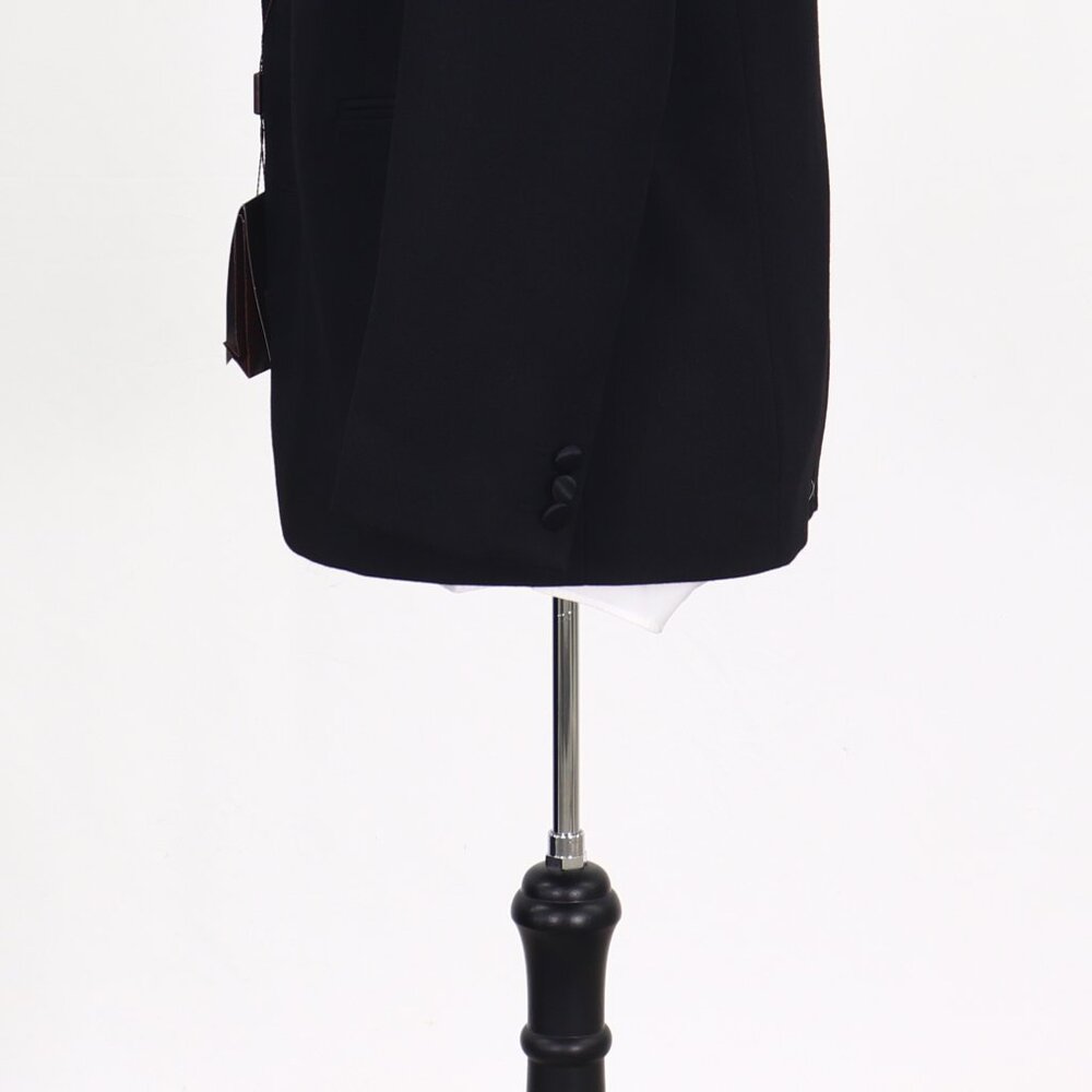ETRO 40S Black Blazer Sport Coat Jacket 2-Button Solid Y897 - Picture 6 of 11